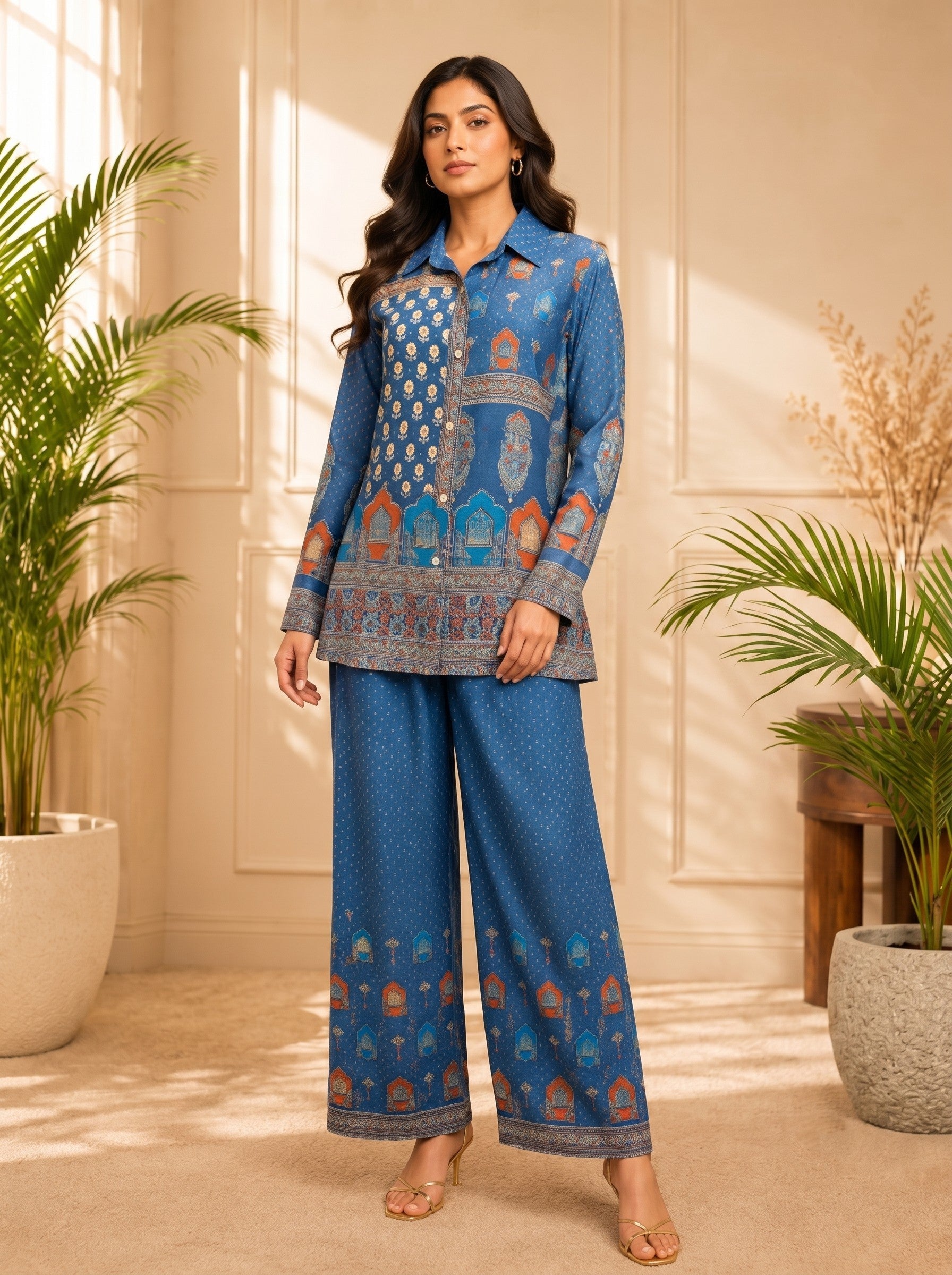 Vriti Cobalt Printed Co-ord Set