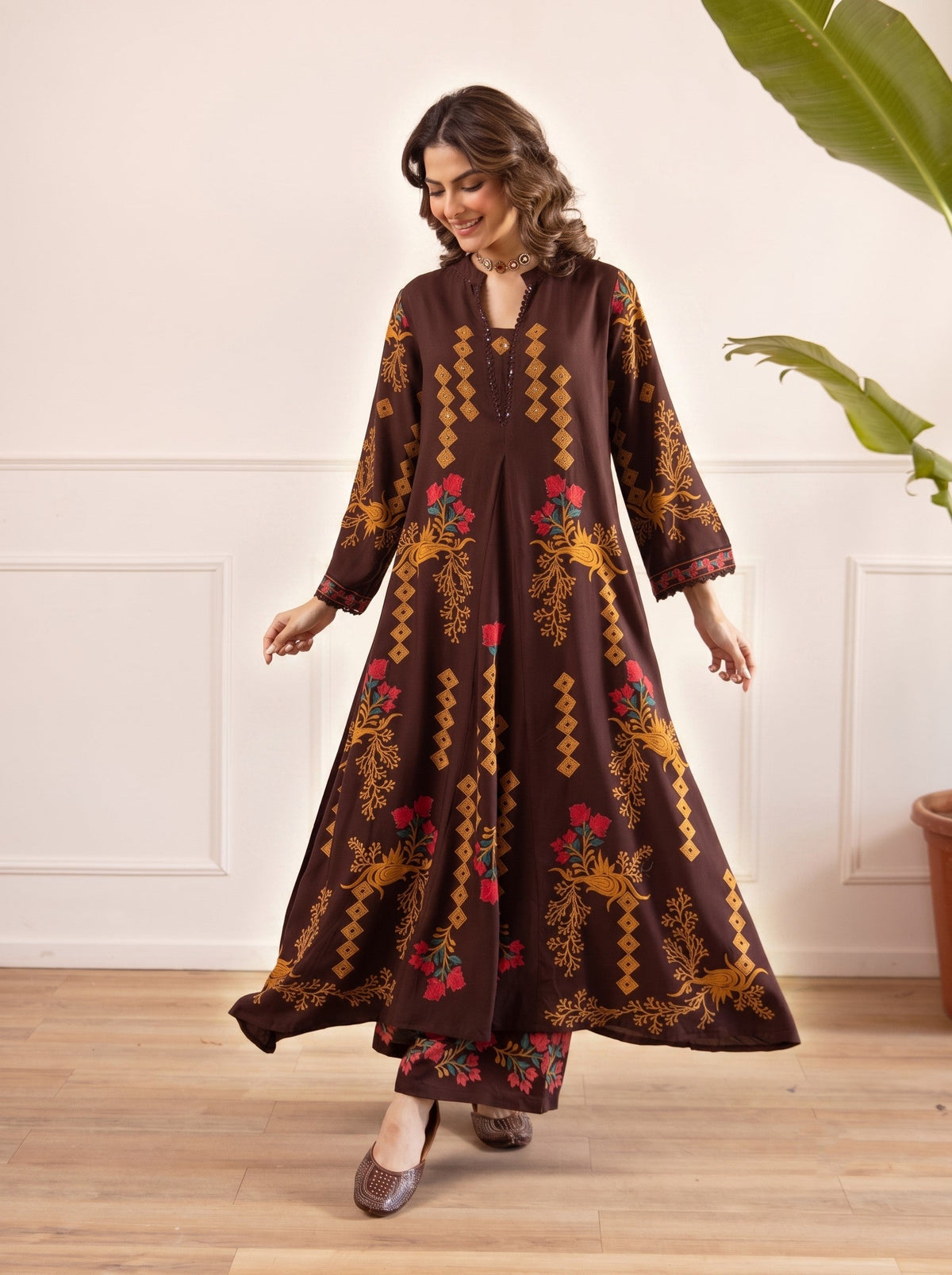 Karen peanut printed kurta pant set