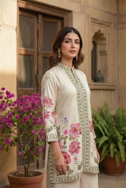 Bahara Mist Printed Work Co-ord Set