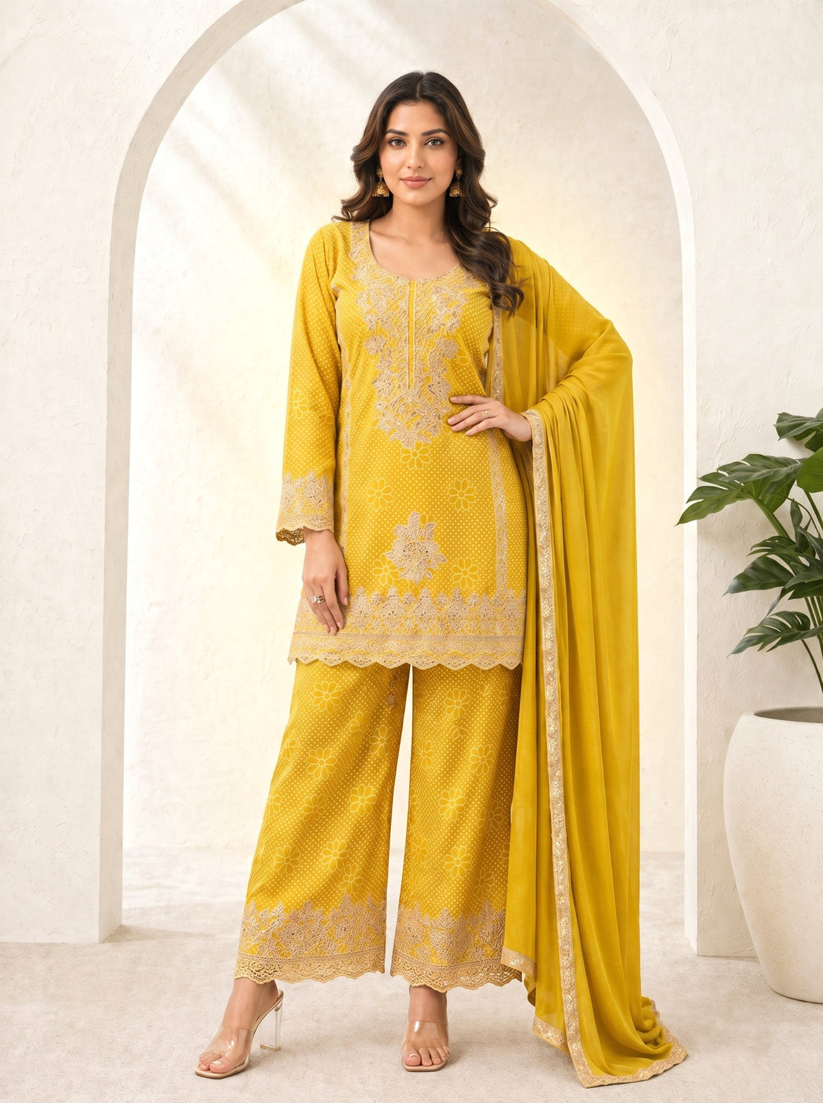 Zarkash Amber Full Work Suit Set