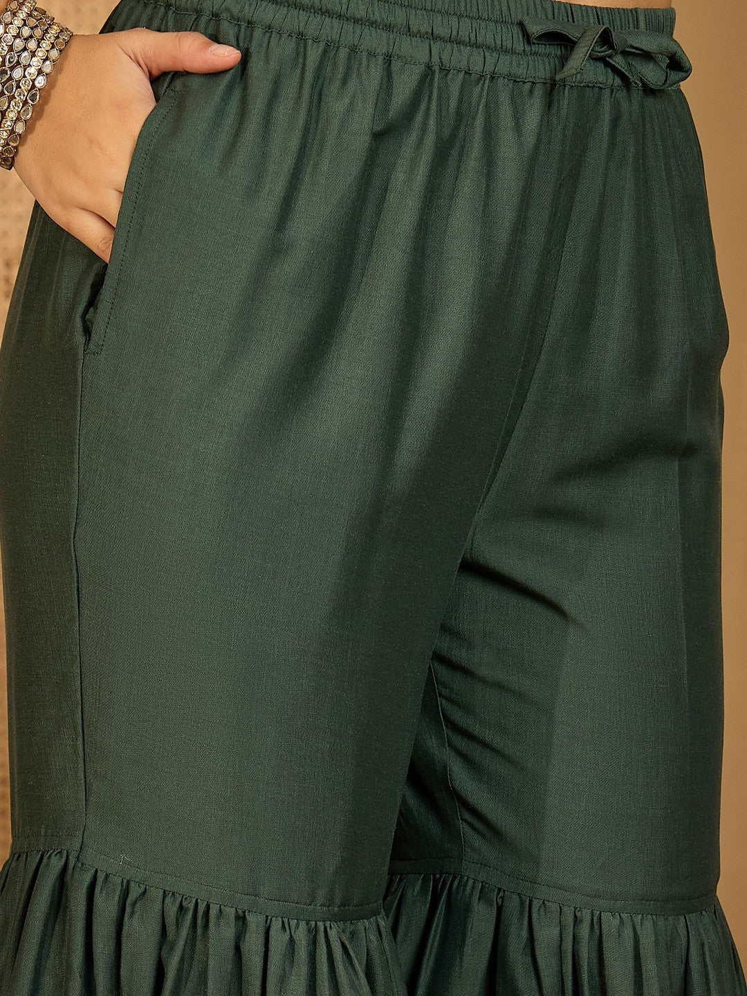 Embroidered Round Neck Kurta Sets With Dupatta