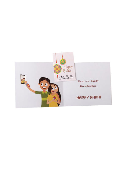 Dhiyona Unisex Beaded Thread Rakhi
