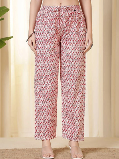 Women Ethnic Motifs Printed Empire Sequinned Pure Cotton Kurta with Trousers & With Dupatta