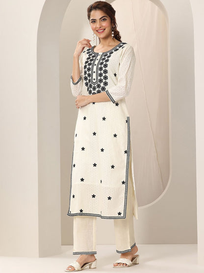 Women Ethnic Motifs Embroidered Regular Thread Work Kurta with Trousers & Dupatta