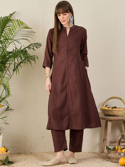 Dhiyona IE Mandarin Collar Tunic With Trouser
