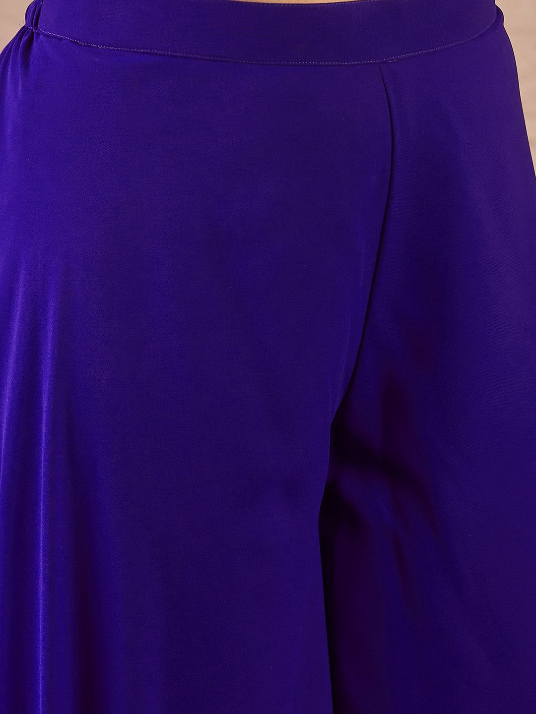 Dhiyona IN Embroidered Round Neck Sequinned Georgette Kurta With Palazzos & Dupatta