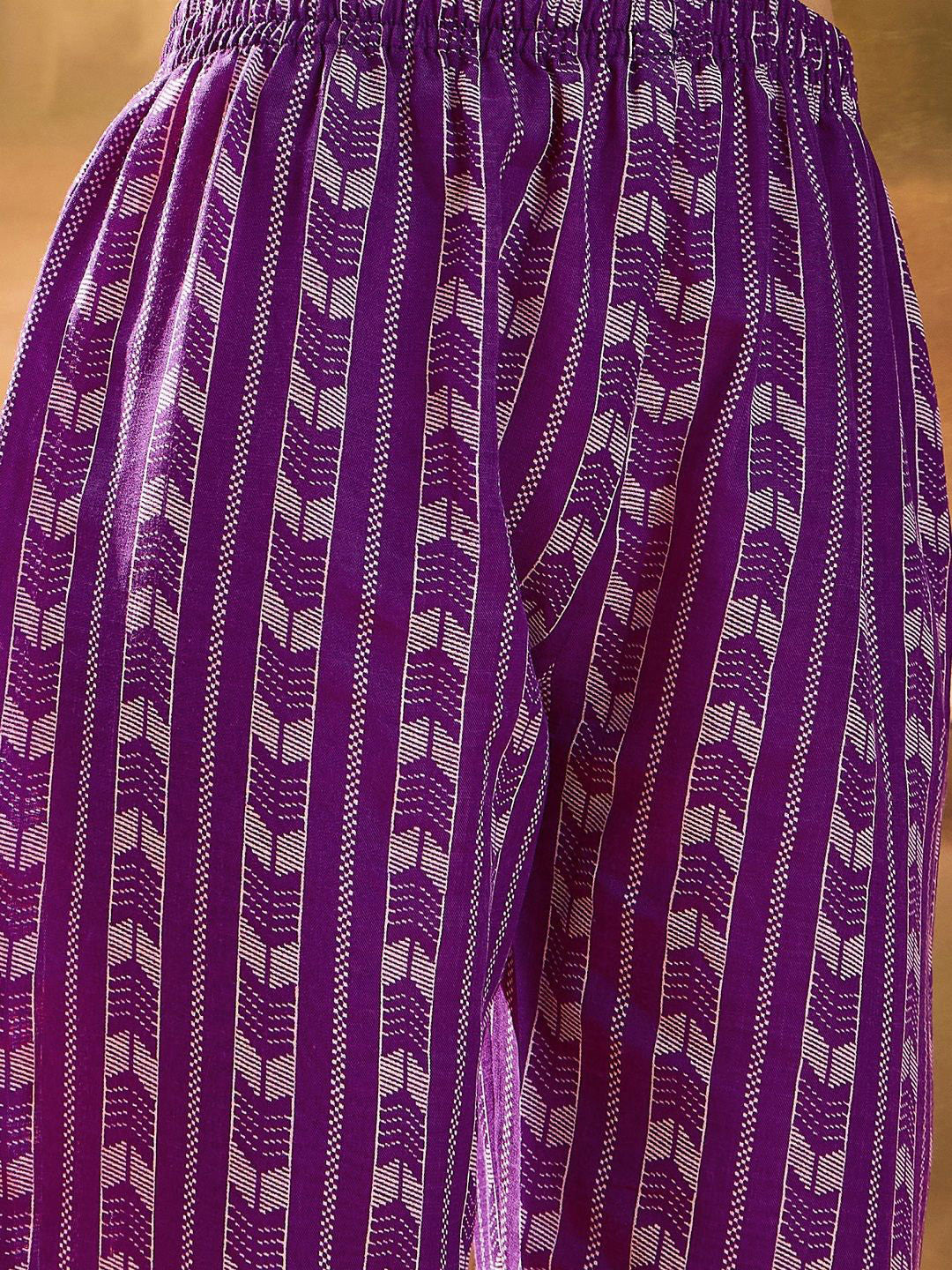 Women's Printed Straight Kurta & Trousers