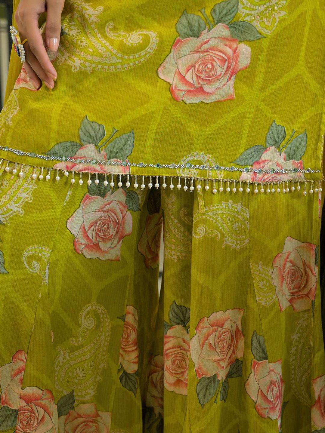 Dhiyona HOP Ethnic Motifs Printed Straight Kurta And Sharara With Dupatta