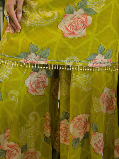 Dhiyona HOP Ethnic Motifs Printed Straight Kurta And Sharara With Dupatta