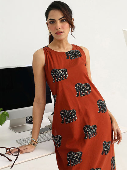 Women Ethnic Motifs Printed Regular Cotton Blend Kurta with Palazzos