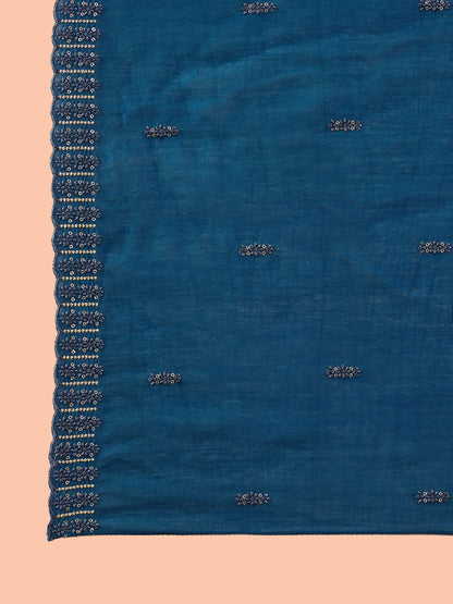 Embroidered A-Line Kurta Set With Dupatta