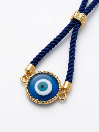 Dhiyona Set Of 2 Blue Evil Eye Resin Design Bhaiya Bhabhi Wraparound Rakhi