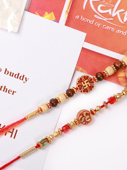 Dhiyona Set Of 2 Beaded Rakhi