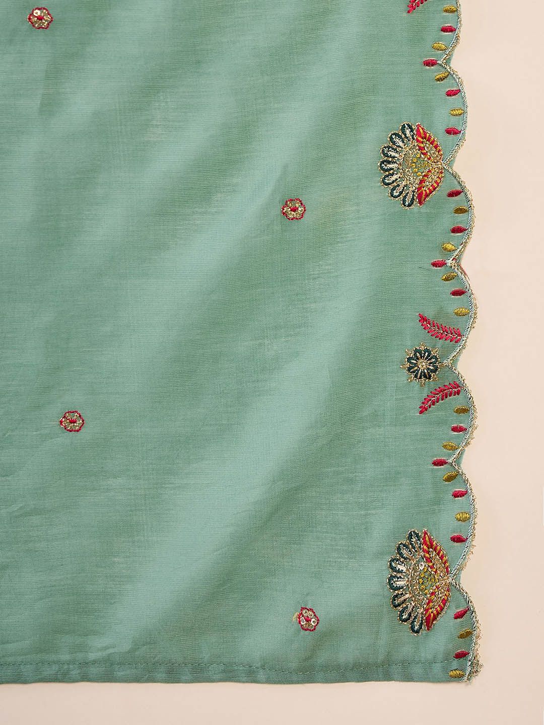 Dhiyona SN Yoke Design Straight Kurta Set With Dupatta