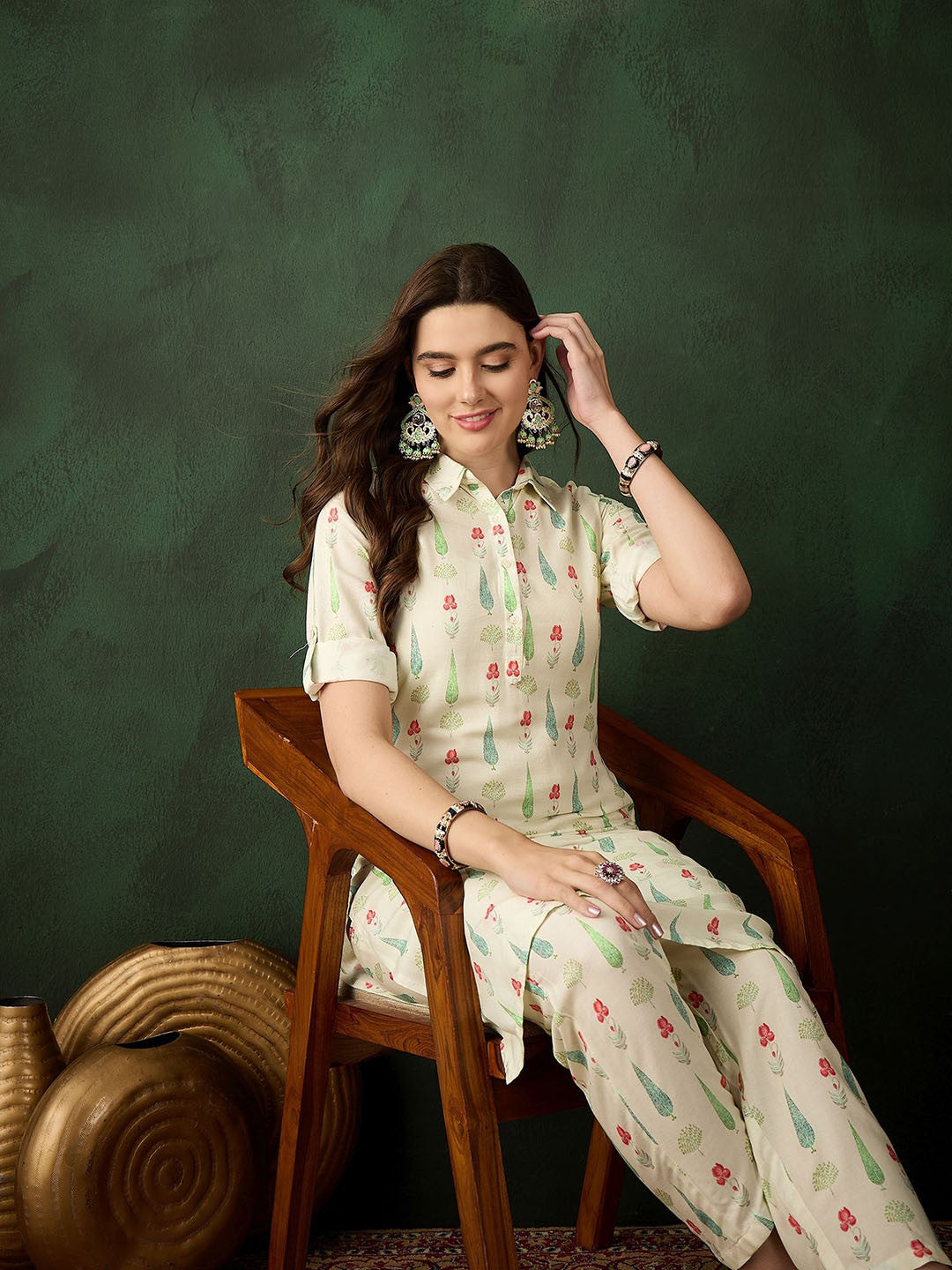 Printed Kurta With Trousers