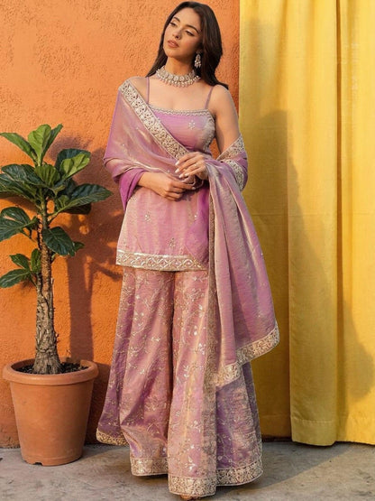 Embroidered Scoop Neck Kurta Sets