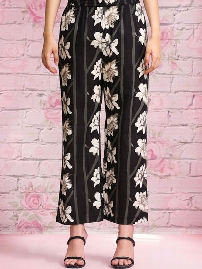 Printed Pure Cotton Round Neck Kurta & Trousers