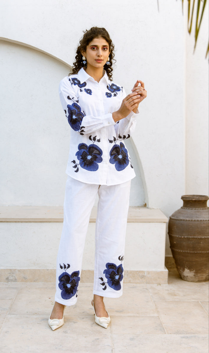 Viva Angel Indigo Embroided Co-ord Set