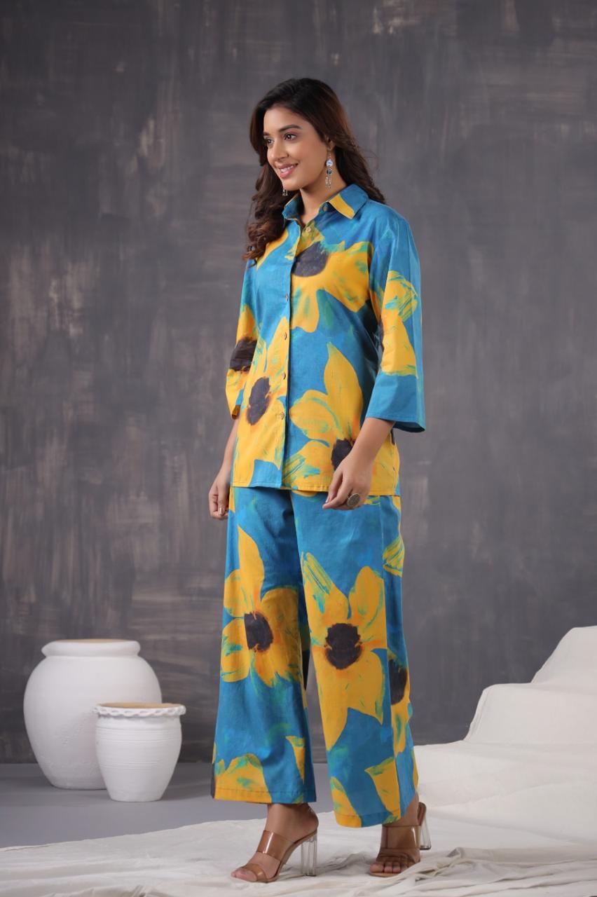 Jayti Sunflower Cotton Co-ord Set