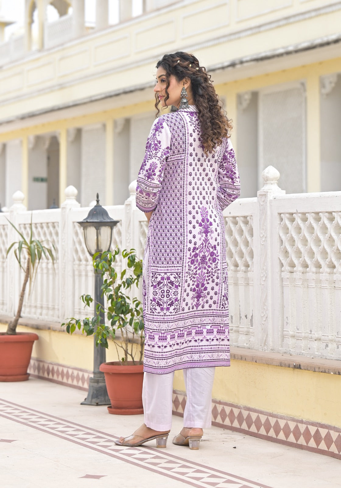 Bodhi Orchid Cotton Suit Set