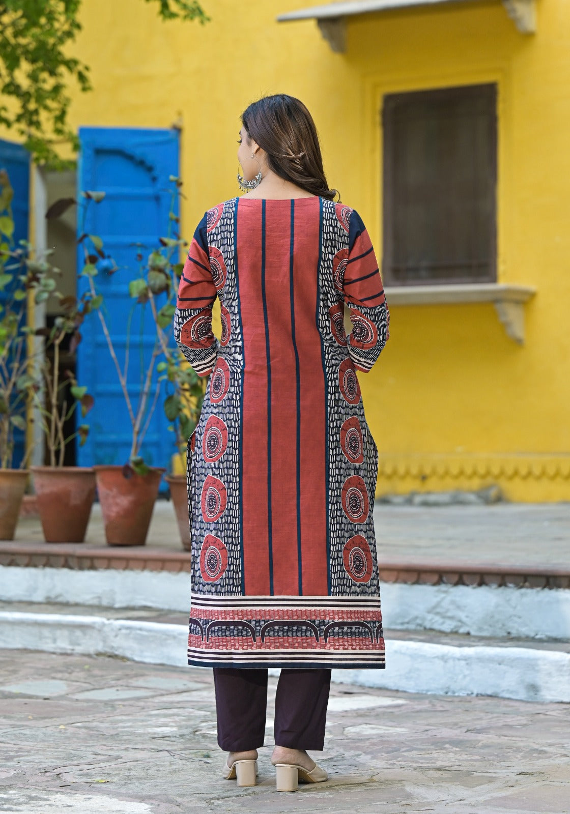 Bodhi brick Cotton Suit Set