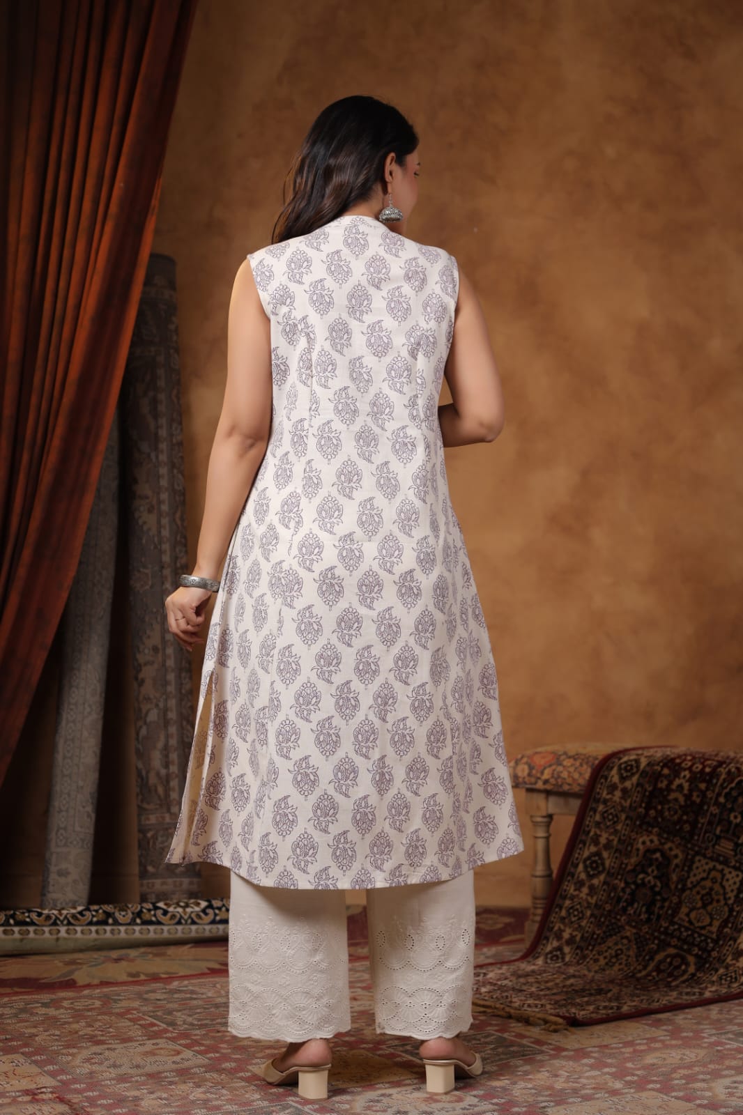 RAMBHA ORCHID COTTON KURTA PANT SET