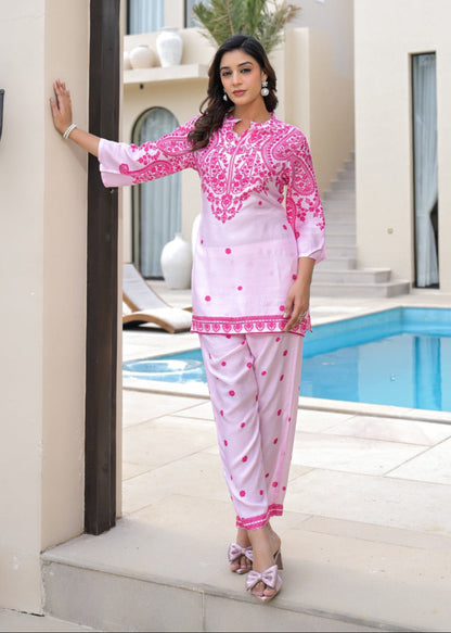 RAAGVI ROSE COTTON Co-oRd SET