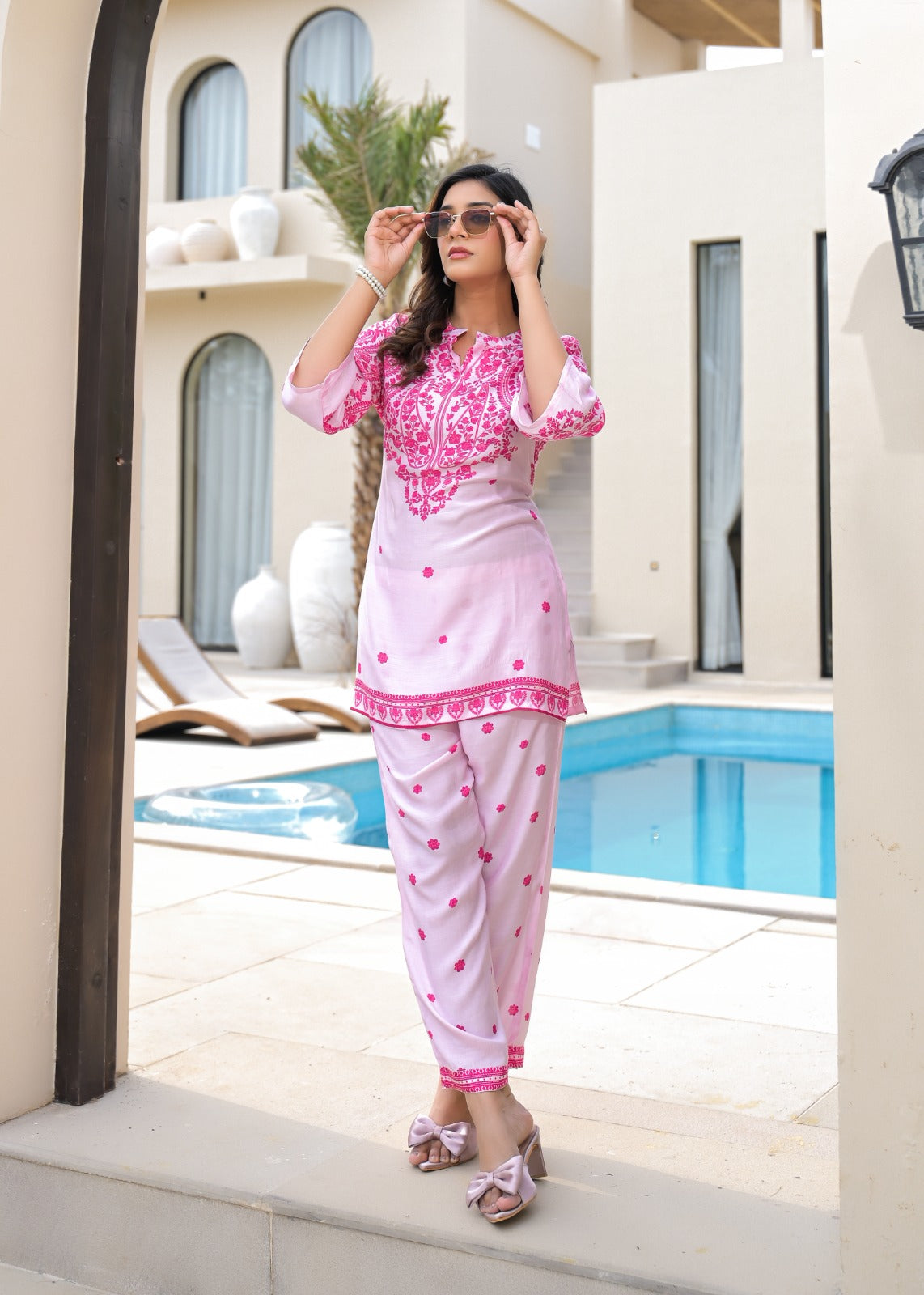 RAAGVI ROSE COTTON Co-oRd SET