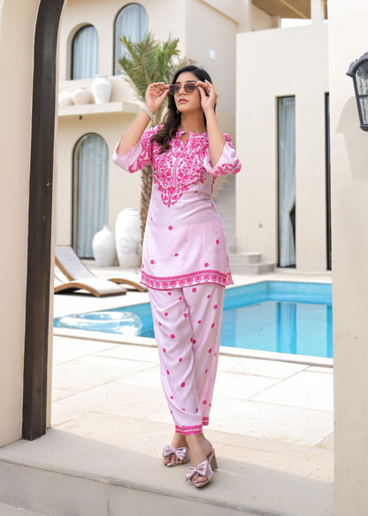 RAAGVI ROSE COTTON Co-oRd SET
