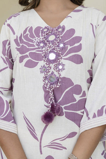 Samiha Orchid Cotton Co-ord Set