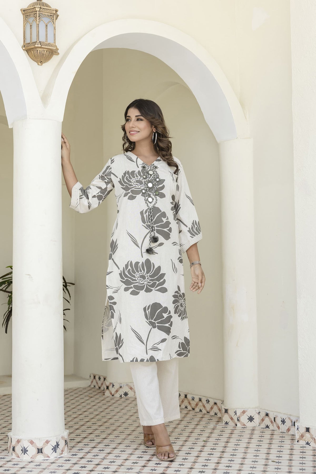 Samiha Frost Cotton Co-ord Set