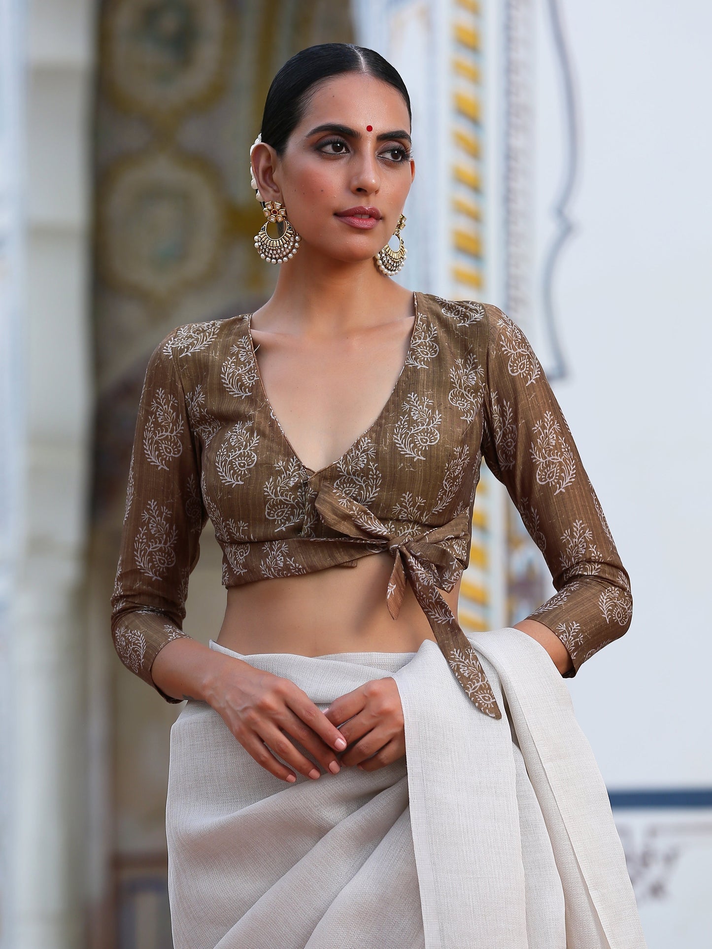 Dhiyona ST Knotty Mustard Blouse