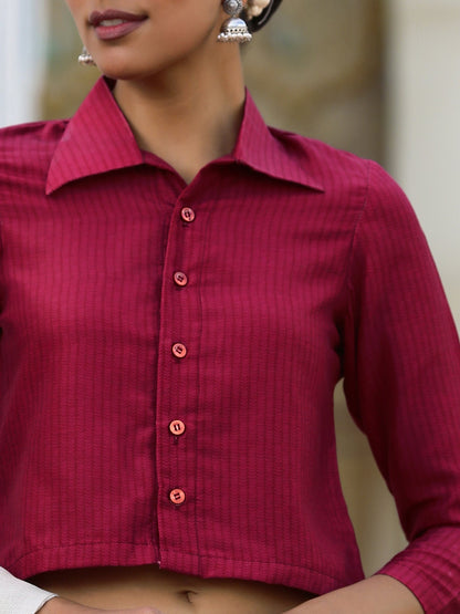 Dhiyona ST Fine Foliage Self Print Blouse