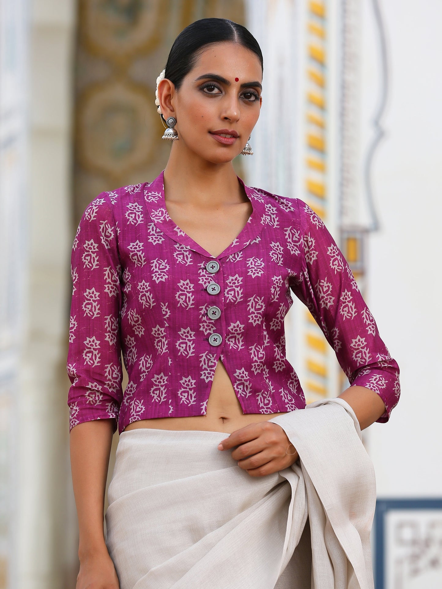Dhiyona ST Mulberry Flower Blouse
