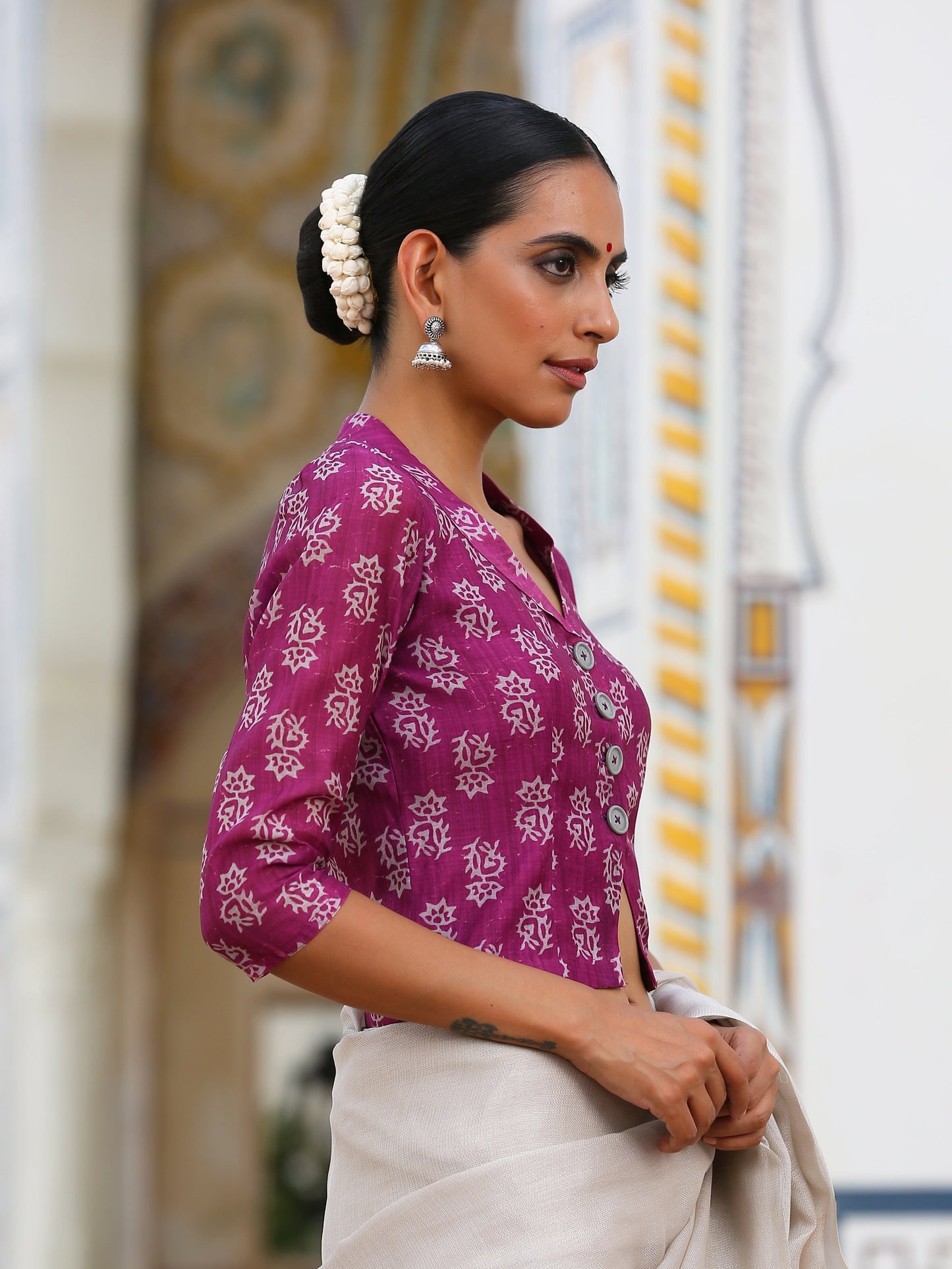 Dhiyona ST Mulberry Flower Blouse