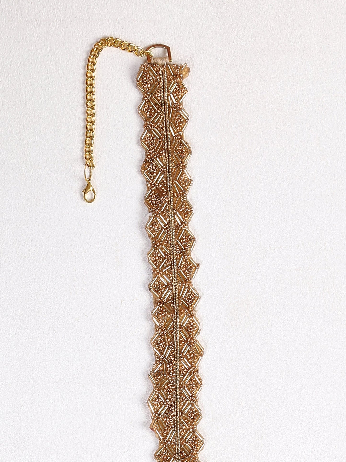 Dhiyona ST Belt - Gold Sequin Belt with Metal Closure
