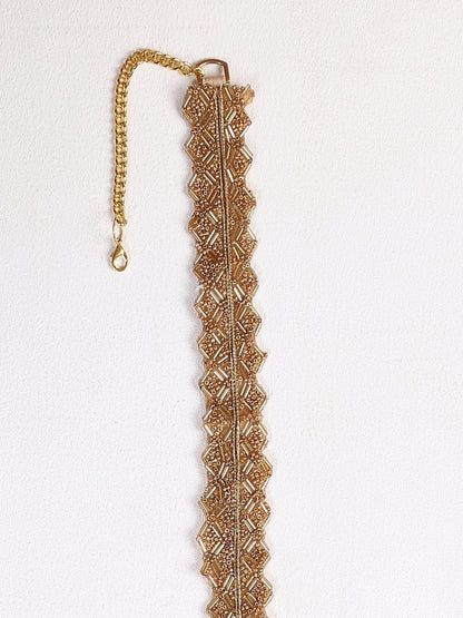 Dhiyona ST Belt - Gold Sequin Belt with Metal Closure