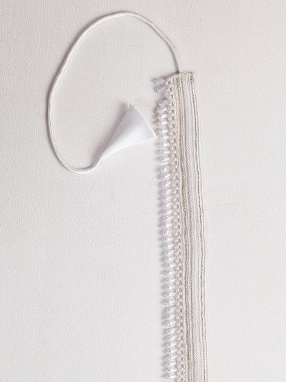 Dhiyona ST Belt - White Belt with Drop Pearls