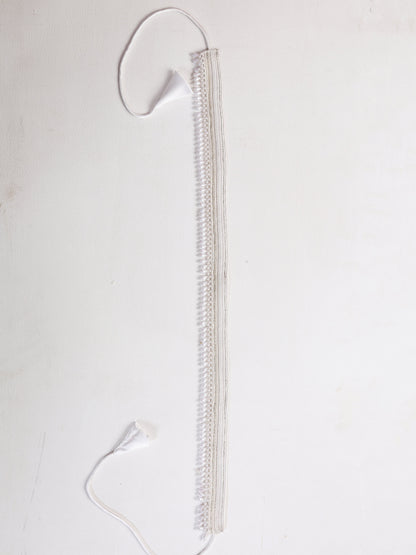 Dhiyona ST Belt - White Belt with Drop Pearls