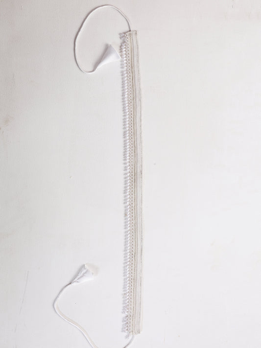 Dhiyona ST Belt - White Belt with Drop Pearls