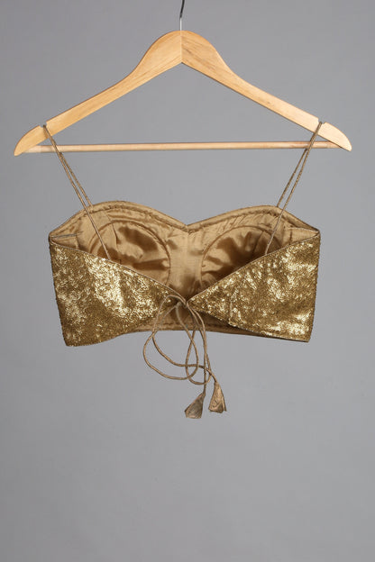 Dhiyona ST Blouse - Gold Sequin