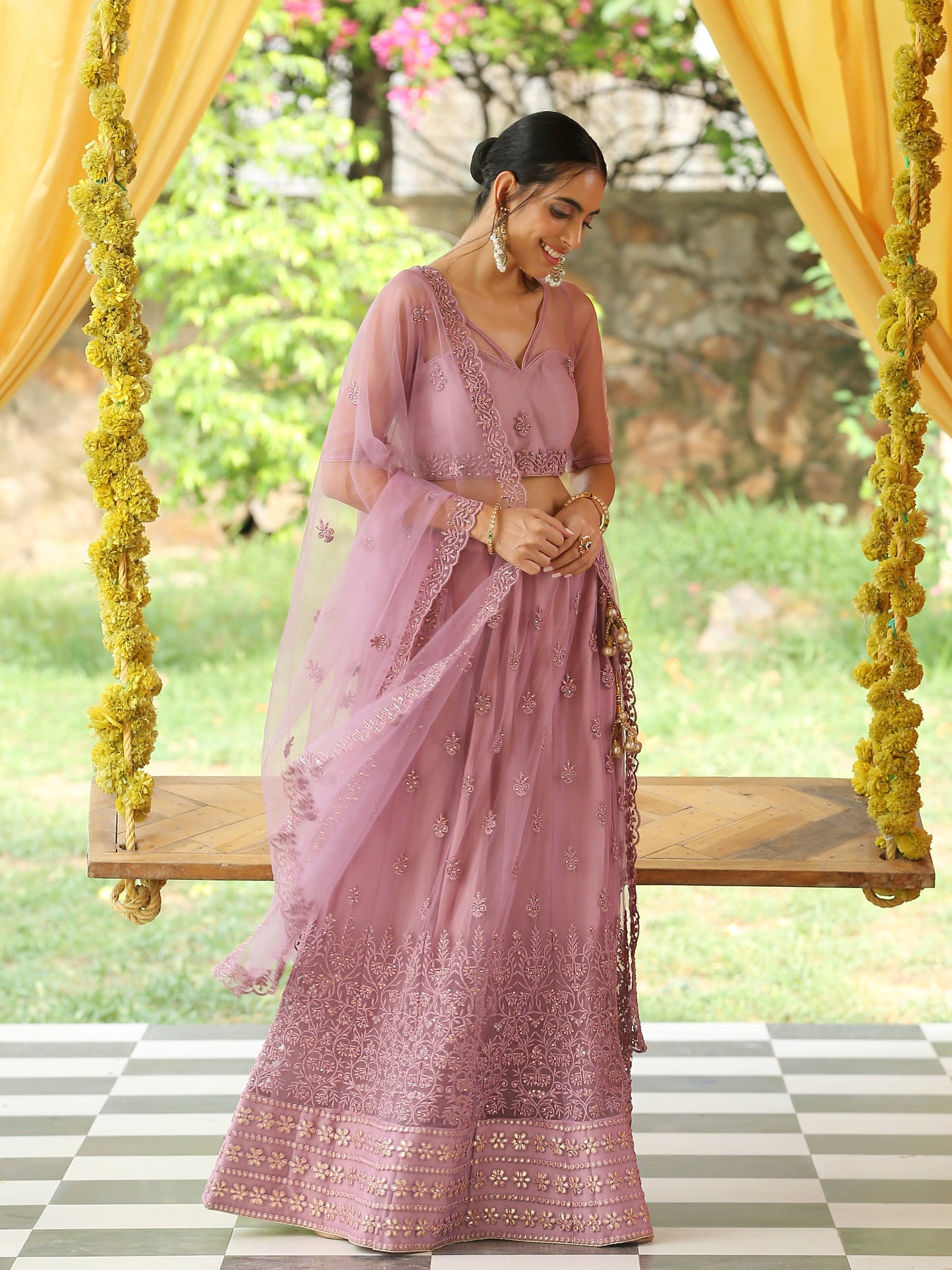 Dhiyona ST Majestic Mauve Lehenga Set