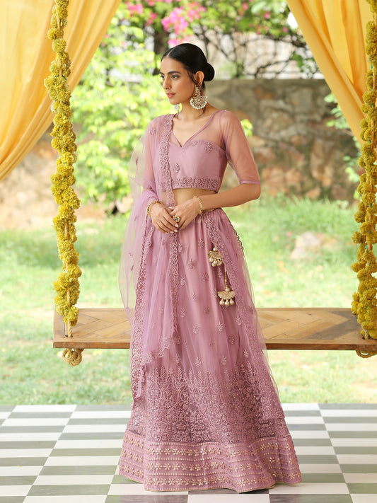 Dhiyona ST Majestic Mauve Lehenga Set