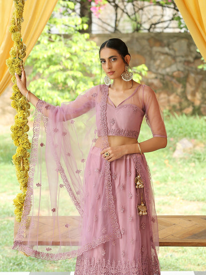 Dhiyona ST Majestic Mauve Lehenga Set
