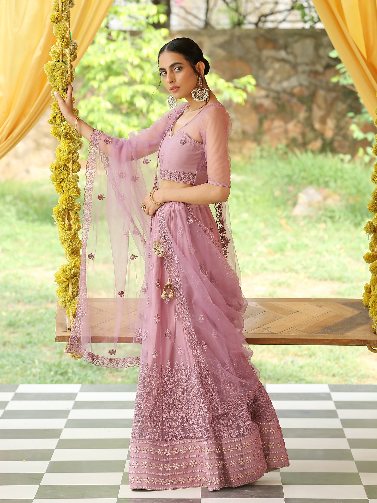 Dhiyona ST Majestic Mauve Lehenga Set