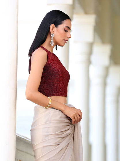 Dhiyona ST High Stretch Red Glam Comfort Blouse