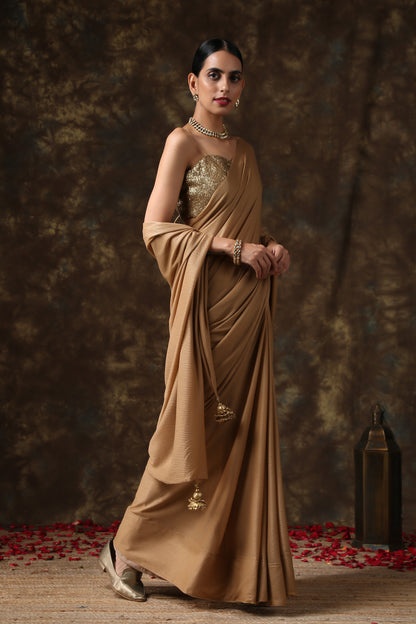Dhiyona ST Blouse - Gold Sequin