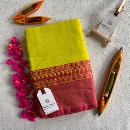 Dhiyona SS Sutisancha Classic Weave Bengal Cotton Saree