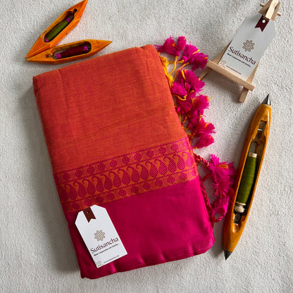 Dhiyona SS Sutisancha Classic Weave Bengal Cotton Saree