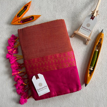 Dhiyona SS Sutisancha Classic Weave Bengal Cotton Saree